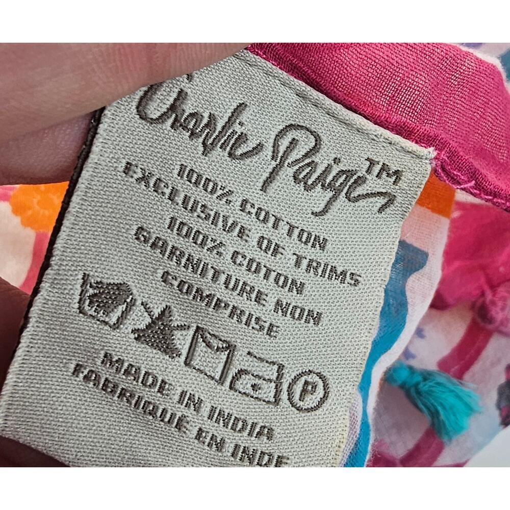 Charlie Paige beach swim colorful nautical shawl cover up Lightweight upf block - Picture 5 of 7